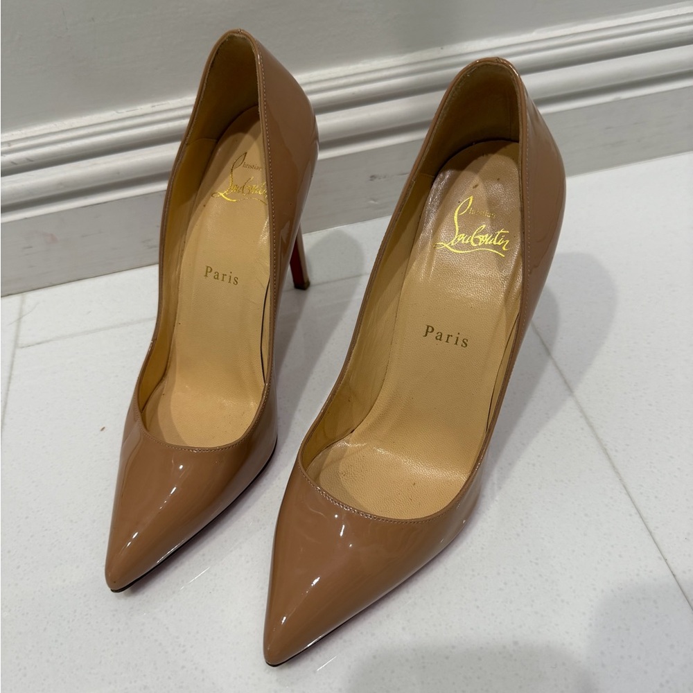 Christian Louboutin Nude Patent Leather Heels